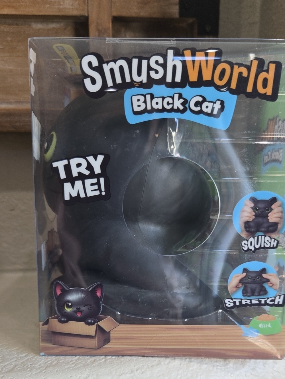New Smush World Black Cat Squishee Toy for Kids - Picture 2 of 4